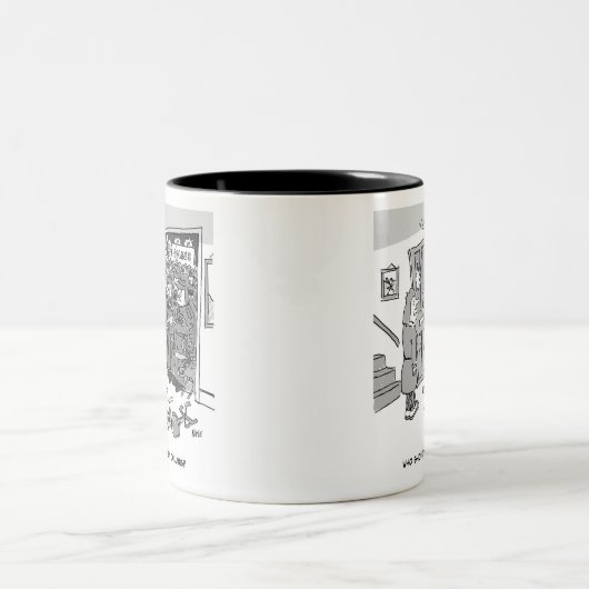 Polizei Raid a Property - Funny Police Theme Zweifarbige Tasse (Mittel)