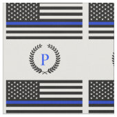 Polizei redet Flagge-Gewohnheits-Monogramm an Stoff (Nahaufnahme)