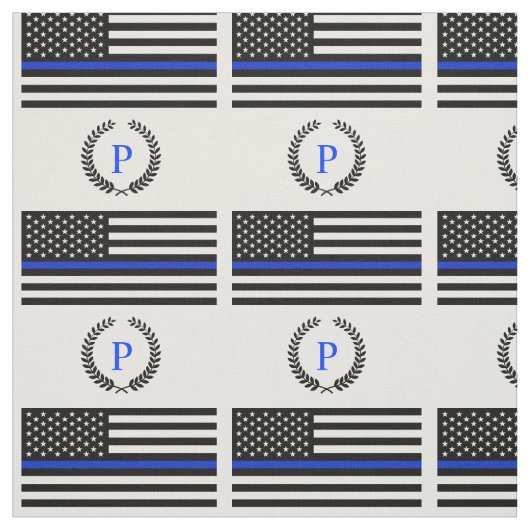 Polizei redet Flagge-Gewohnheits-Monogramm an Stoff (Muster)