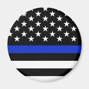Polizei redete amerikanische Flagge an Magnet