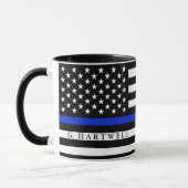 Polizei redete amerikanische Flaggen-individuellen Tasse (Links)