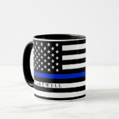Polizei redete amerikanische Flaggen-individuellen Tasse (Vorderseite Links)