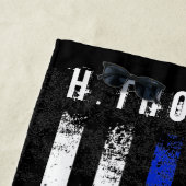 Polizei redete Flagge-Gewohnheit an Strandtuch (Beispiel)