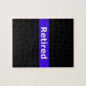 Polizei Retirted verdünnt Blue Line Puzzle (Horizontal)