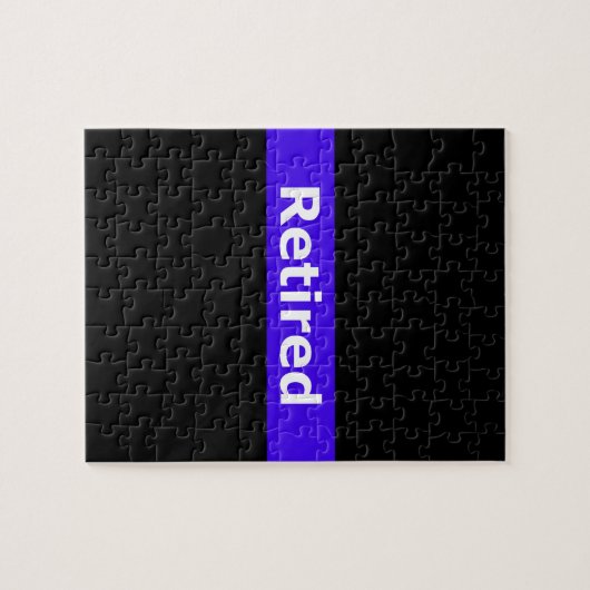 Polizei Retirted verdünnt Blue Line Puzzle (Horizontal)