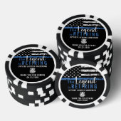 Polizei-Ruhestand Gesetzeshüter-Flagge Pokerchips (Stapel)