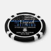 Polizei-Ruhestand Gesetzeshüter-Flagge Pokerchips (Einzeln)