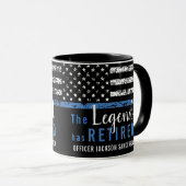 Polizei-Ruhestand Gesetzeshüter-Flagge Tasse (VorderseiteRechts)