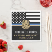Polizei-Ruhestand Gesetzeshüter Thin Blue Line Serviette (Beispiel)