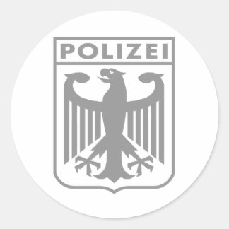 Polizei Runder Aufkleber