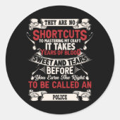 Polizei Runder Aufkleber (Vorderseite)