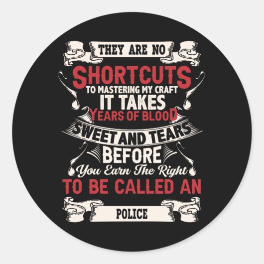 Polizei Runder Aufkleber (Vorderseite)