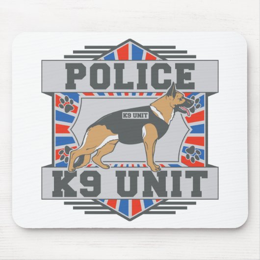Polizei-Schäferhund der Einheits-K9 Mousepad (Vorne)