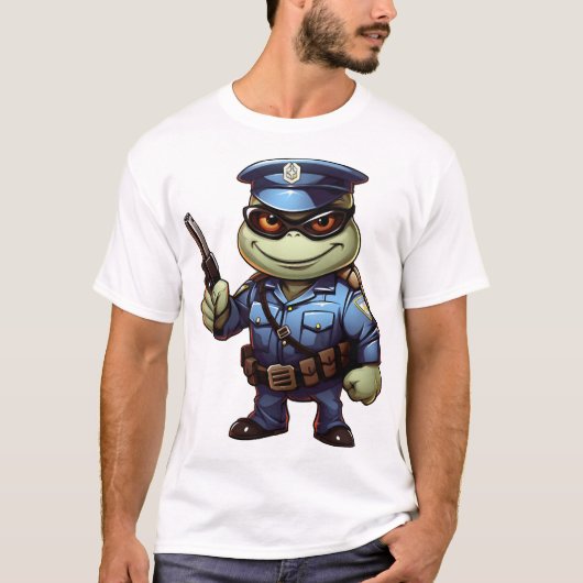 Polizei-Schildkröte T-Shirt (Vorderseite)