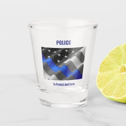 Polizei Schnapsglas (Vorderseite)