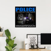 Polizei schützt und dient Poster (Heimbüro)