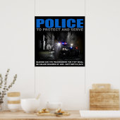 Polizei schützt und dient Poster (Küche)