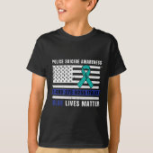 Polizei Selbstmord Bewusstsein Blue Living Law Enf T-Shirt (Vorderseite)