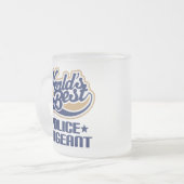 Polizei-Sergeant-Geschenk Mattglastasse (Vorderseite Links)