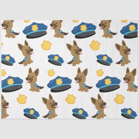 Polizei-Serien-Design 6 Seidenpapier (Vorderseite)