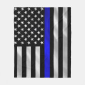 Polizei stützt USA-Flagge Fleecedecke (Vorderseite)