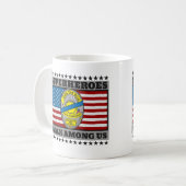 Polizei-Superheld-Weg unter uns Kaffeetasse (Vorderseite Links)