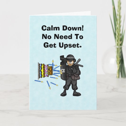 Polizei SWAT Team Mitglied Funny Birthday Card Karte (Vorderseite)