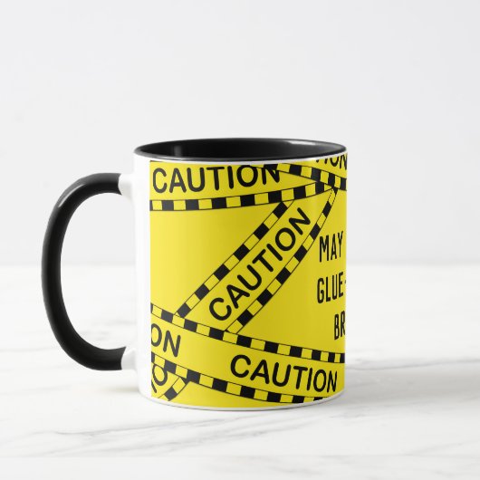 Polizei-Tape Decoupage Custom BY02 Funny Craft Ges Tasse (Links)