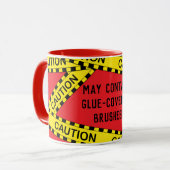 Polizei-Tape-Decoupage Custom BY03 Funny Craft Ges Tasse (Vorderseite Links)