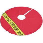 Polizei-Tape Weihnachtsbaum-Rock Polyester Weihnachtsbaumdecke (Schrägansicht)