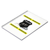 Polizei-Tatort Notizblock (Linke Seite)