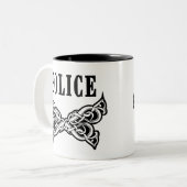 Polizei tätowiert zweifarbige tasse (Vorderseite Links)
