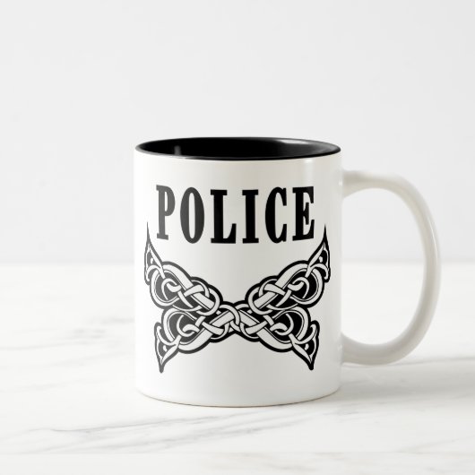 Polizei tätowiert zweifarbige tasse (Rechts)