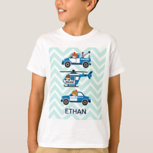 Polizei tauscht Hubschrauber-Fahrzeuge auf T-Shirt