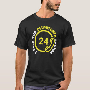 Polizei Telefon Dünne Gelbe Linie Notfall Gold Dis T-Shirt