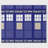 Polizei Telefonzelle Geschenkpapier (Flach)