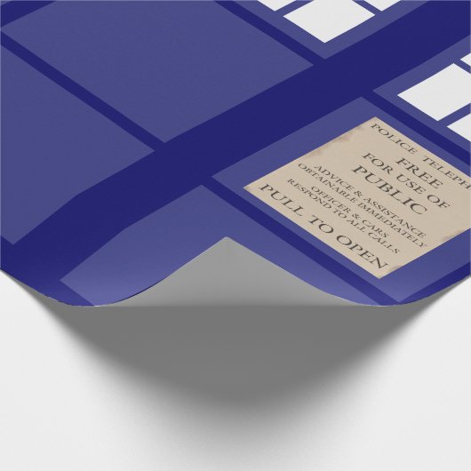 Polizei Telefonzelle Geschenkpapier (Ecke)