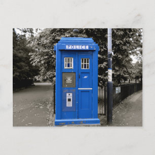 Polizei-Telefonzelle im Vintage-Stil, Glasgow, Sch Postkarte