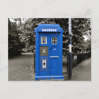 Polizei-Telefonzelle im Vintage-Stil, Glasgow, Sch Postkarte