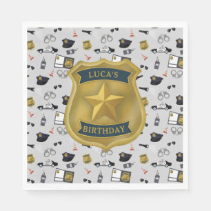 Polizei Thema Polizist Cop Geburtstag Serviette