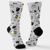Polizei Thema Polizist Cop Muster Socken (Gewinkelt)