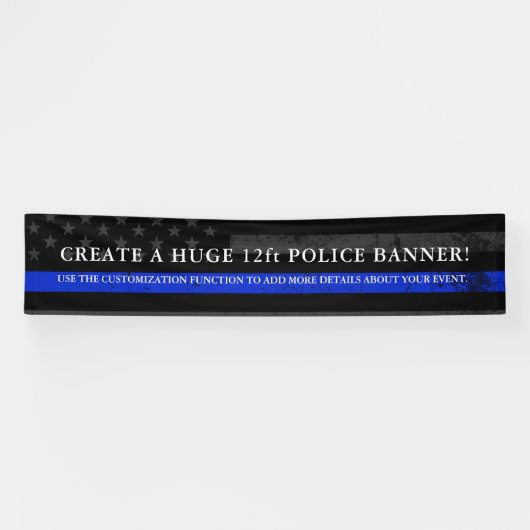 Polizei themenorientierte USA-Flagge besonders Banner (Horizontal)