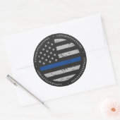 Polizei Thin Blue Line Abschluss Gratulation Runder Aufkleber (Umschlag)