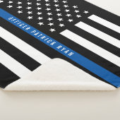 Polizei Thin Blue Line American Flag Monogram Smal Sherpadecke (3/4)