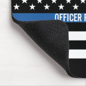 Polizei Thin Blue Line American Flag Name Mousepad (Ecke)
