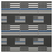 Polizei Thin Blue Line American Flag Stoff (Muster)