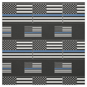 Polizei Thin Blue Line American Flag Stoff
