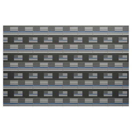 Polizei Thin Blue Line American Flag Stoff (Fat Quarter (45,7 x 55,9 cm))