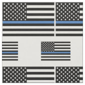 Polizei Thin Blue Line American Flag Stoff (Nahaufnahme)