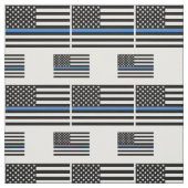 Polizei Thin Blue Line American Flag Stoff (Muster)